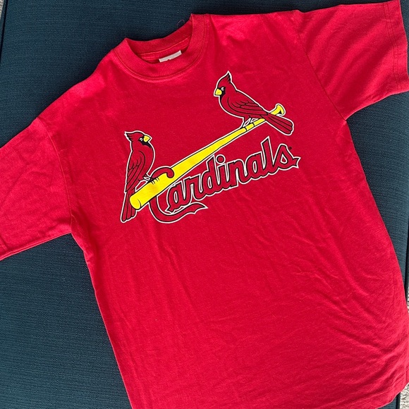 Vintage 90s St Louis Cardinals Baseball Red Cotton T-Shirt - Picture 4 of 5